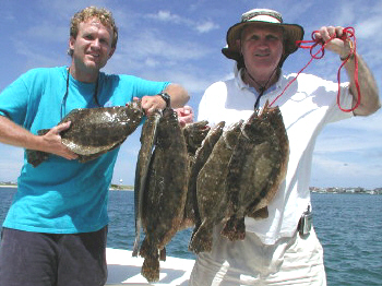 Todd and Bill Williams Flounder Catch July 27 2004